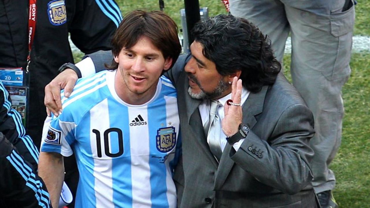 Maradona con Messi