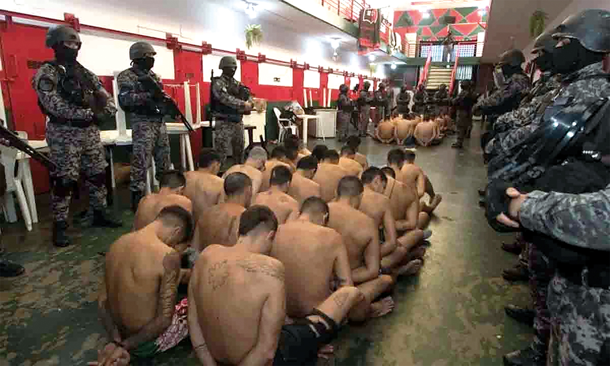 carcel de Piñero foto Bukele el salvador