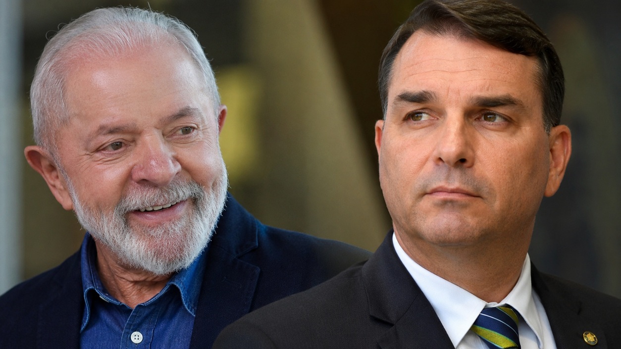 Lula y Flavio Bolsonaro lula bolsonaro meta